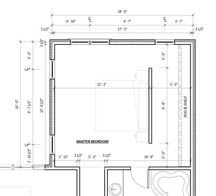 Master bedroom design plan