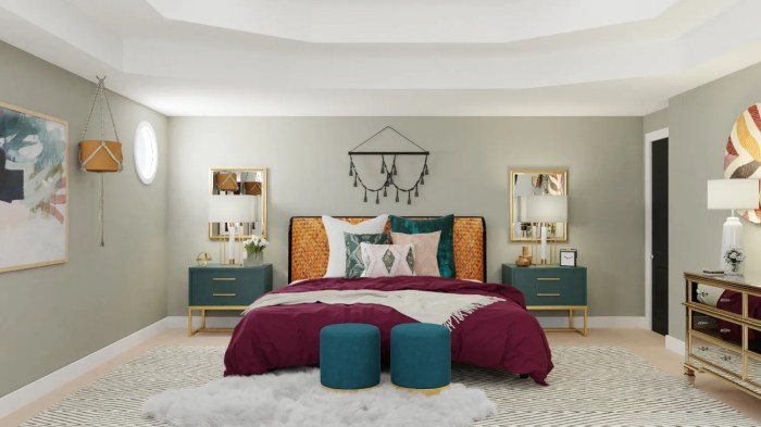 Jewel tone bedroom design