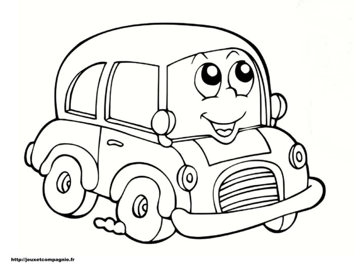 Car coloring pages for kids