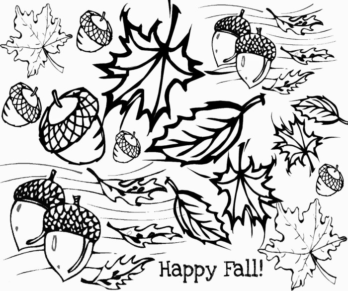 Preschool fall coloring pages for kids