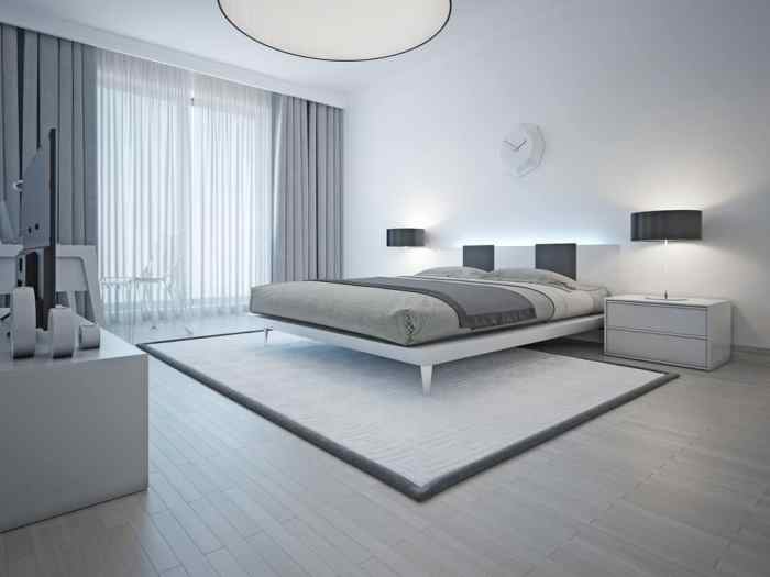 Modern minimalist bedroom design