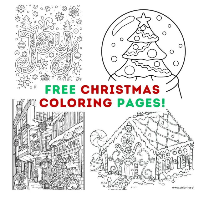 Kids christmas coloring sheet