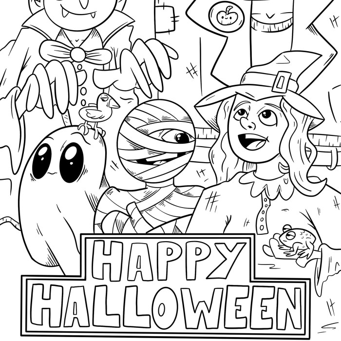 Halloween coloring page for kids