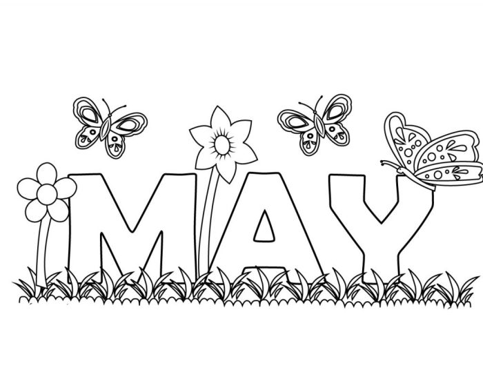 May coloring pages for kids