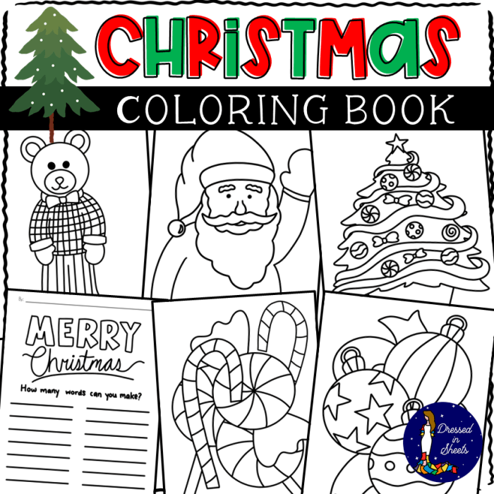 Kids christmas coloring sheet